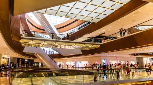 Image showing the interior of a shopping mall. in visible one7