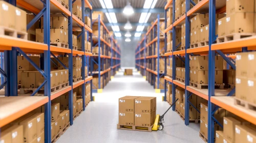 Image of a warehouse. in visible one9